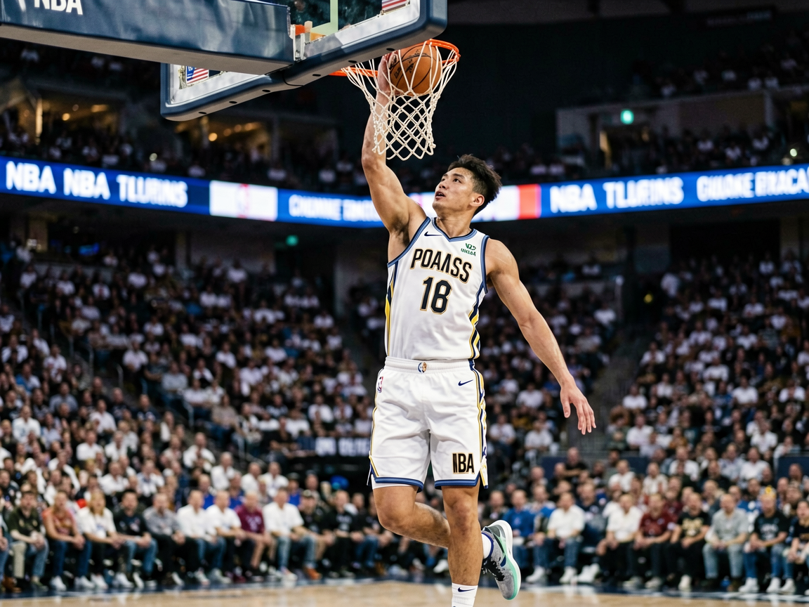 NBA比赛中球员扣篮精彩瞬间